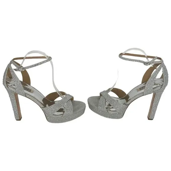 Badgley Mischka Women's Fizzy Heeled Sandal - Breathable Leather Lining Dress Sandals